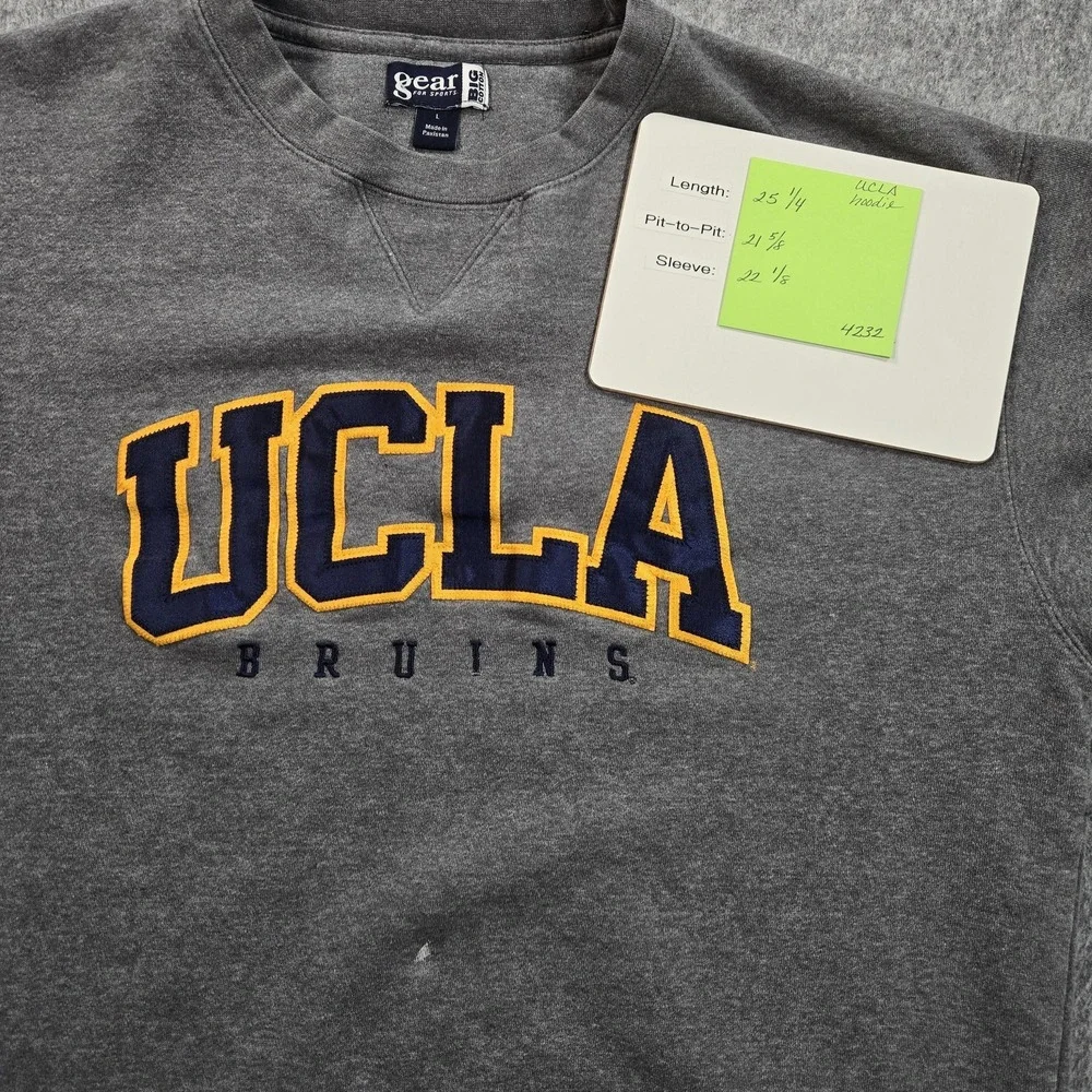 UCLA Bruins Sweatshirt Mens Large Gray‎ NCAA College Gear For Sports Crewneck